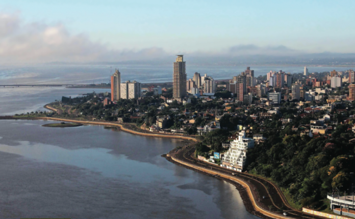 Ciudad de Posadas vista desde el aire